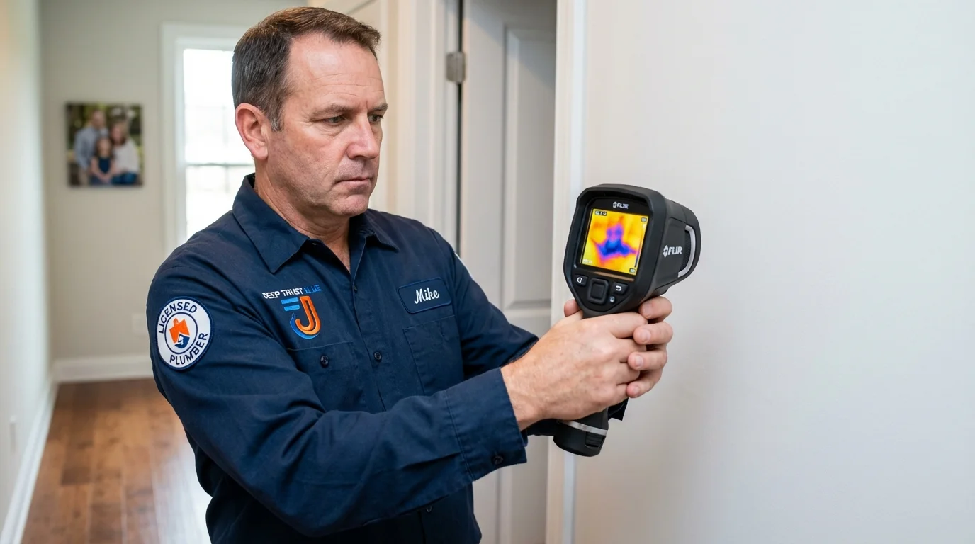 Thermal imaging leak detection by Johns Plumbing LLC in Haven